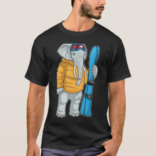 Elephant Skier Ski Wintersport T-Shirt