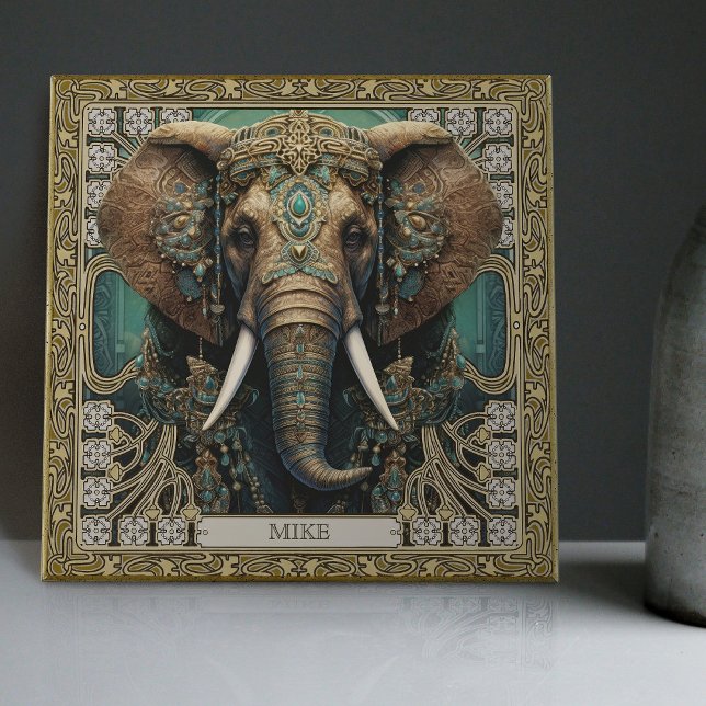 Elephant Spirit Animal Carpetpunk Jewels Altarpiec Fliese (Von Creator hochgeladen)