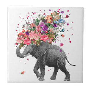Elephant Splash Keramik Foto Tile Fliese