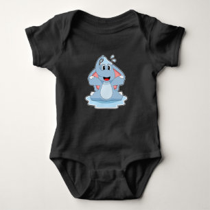 Elephant Splashing Water Baby Strampler