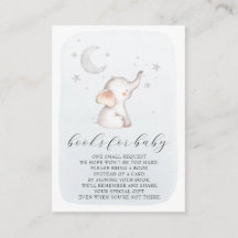 Elephant Stars Moon Dusty Blue Boy Baby Dusche Enc