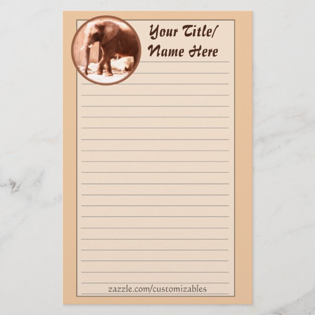 Elephant Stationery Briefpapier (Vorderseite)