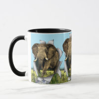 Elephant Stepping Through Paper