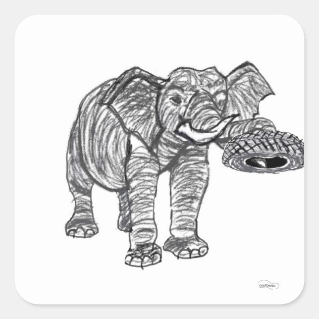 Elephant Sticker (Vorderseite)