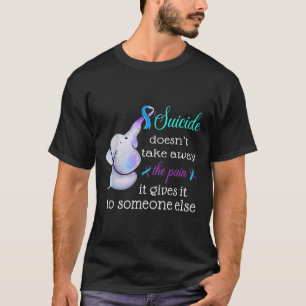 Elephant Suicide Pain Semicolon Suizidprävention T-Shirt
