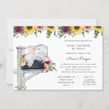 Elephant Sunflower and Rose Kinderdusche per Mail