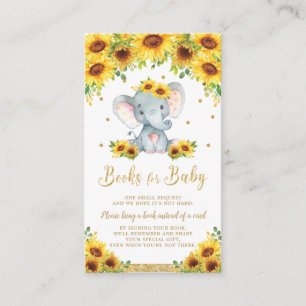 Elephant Sunflower Babydusche buchen Begleitkarte