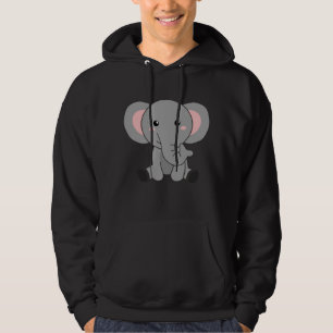 Elephant Sweet Animals Pink Elephant Zoo Tiere Hoodie