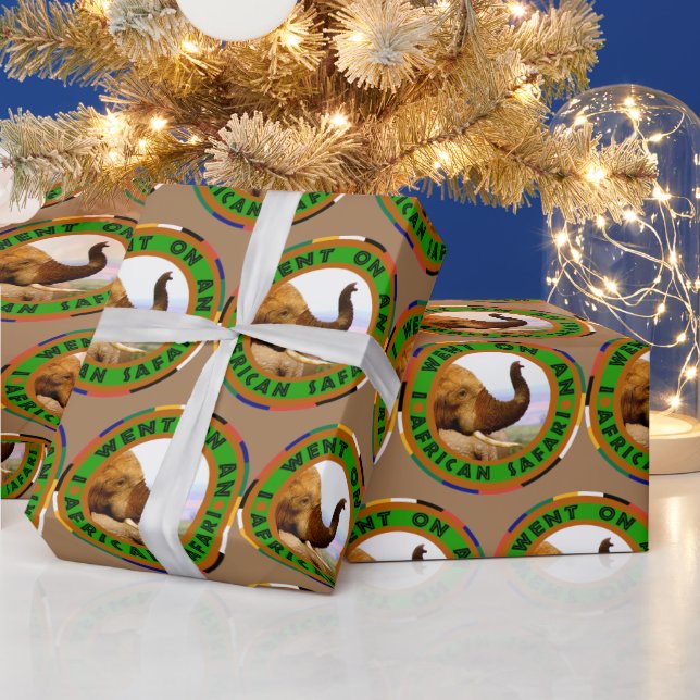 Elephant szensiert afrikanisches Safari Wrapping P Geschenkpapier (Feiertage)