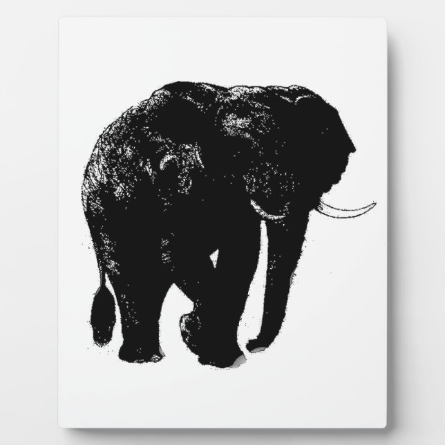 Elephant Tabletop Plaque mit Easel Fotoplatte (Vorderseite)