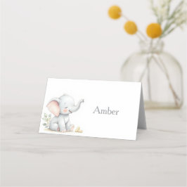 Elephant Themed Baby Shower Place Cards Platzkarte
