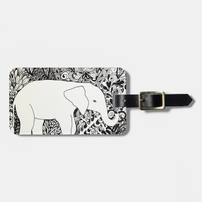 Elephant Travel Tag Gepäckanhänger (Vorderseite horizontal)