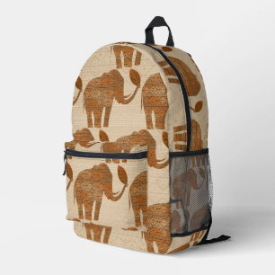 Elephant Tribal Art Design Bedruckter Rucksack