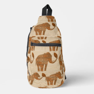 Elephant Tribal Art Design Crossbody Bag