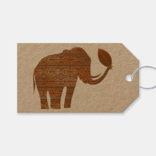 Elephant Tribal Art Design Geschenkanhänger