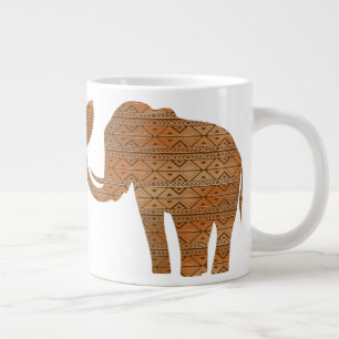 Elephant Tribal Art Design Jumbo-Tasse