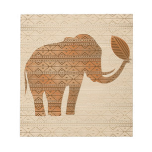 Elephant Tribal Art Design Notizblock