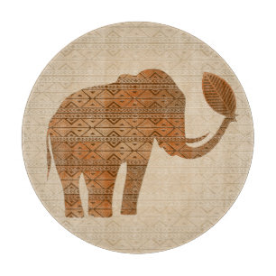 Elephant Tribal Art Design Schneidebrett