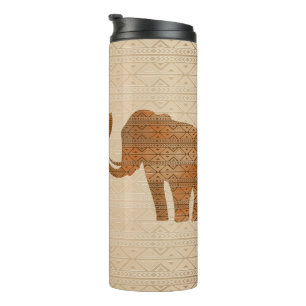 Elephant Tribal Art Design Thermosbecher