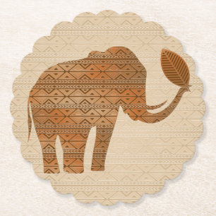 Elephant Tribal Art Design Untersetzer