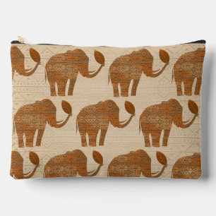 Elephant Tribal Art Design Zubehörtasche