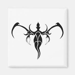 Elephant Tribal Tattoo - Schwarzweiß Magnet