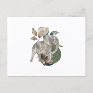 Elephant Tropical Animal Watercolor Postkarte