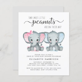 Elephant Twin Baby Boy Girl Drive By Shower Einlad