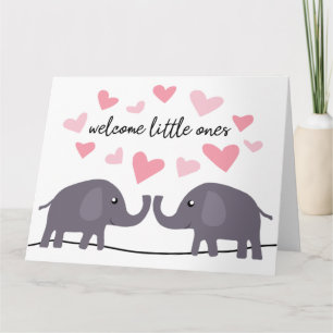 Elephant Twins Card Karte