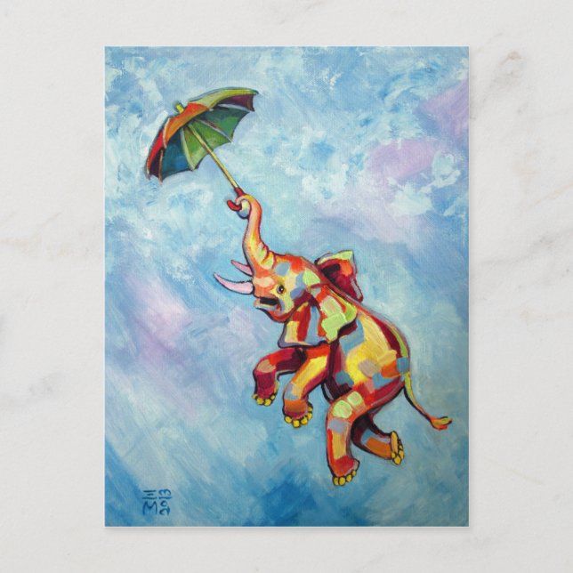 Elephant Umbrella Postkarte (Vorderseite)