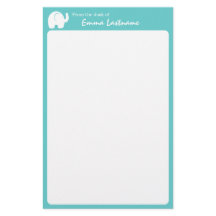 Elephant und Aqua Personalisiert