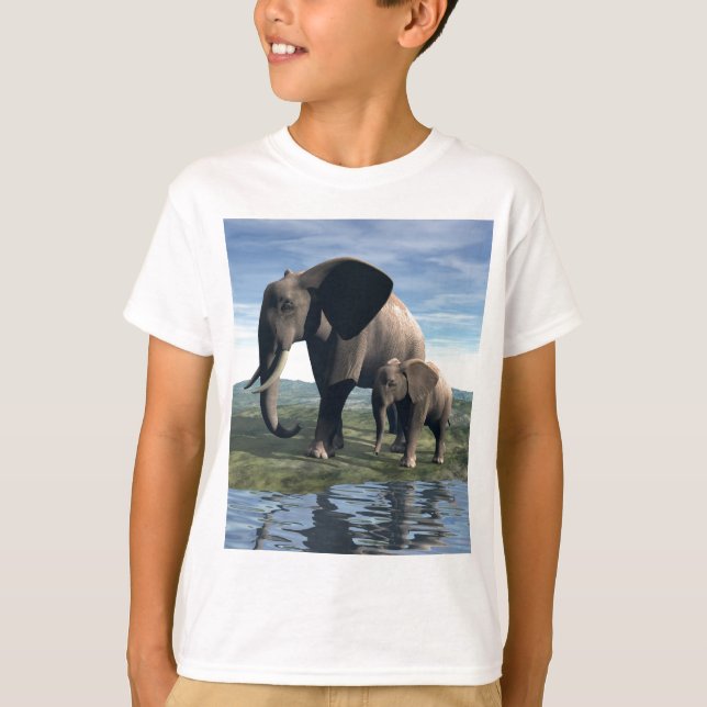 Elephant und Baby T-Shirt (Vorderseite)