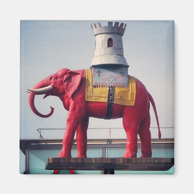 Elephant und Schloss Magnet (Vorne)