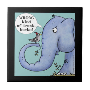 Elephant und Woodpecker-Missverständnis Fliese