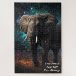 Elephant unter einem Sternenhimmel Puzzle