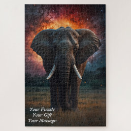 Elephant unter einem Sternenhimmel Puzzle