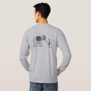 Elephant Upgrade Herren graues Langarmshirt Rücken T-Shirt