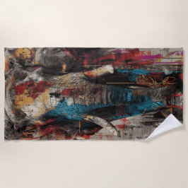 Elephant Urban Street Art Portrait Strandtuch