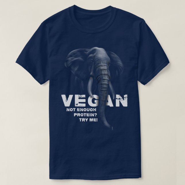 Elephant Vegan Workout WFPB Closing Veganes Protei T-Shirt (Design vorne)