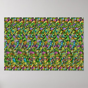 Elephant - Versteckter 3D-Druck Poster