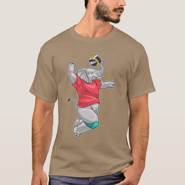 Elephant Volleyball-Spieler Volleyball T-Shirt (Vorderseite)