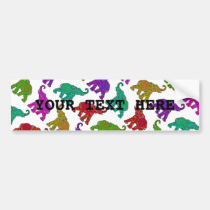 Elephant Walk Muster Fliesen Design Autoaufkleber