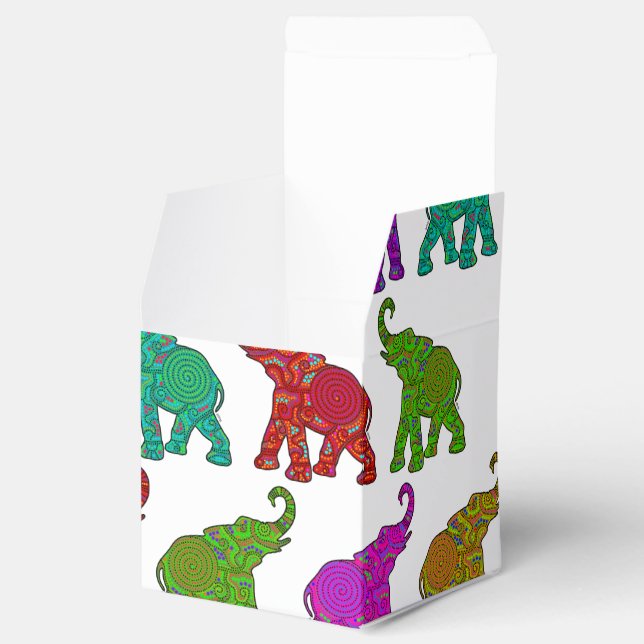 Elephant Walk Muster Fliesen Design Geschenkschachtel (Geöffnet)