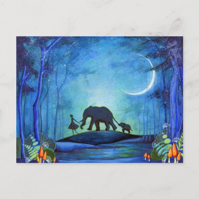 Elephant Walk Postkarte (Vorderseite)