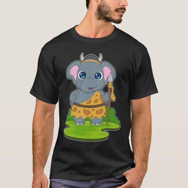 Elephant Warrior Spear T-Shirt (Vorderseite)