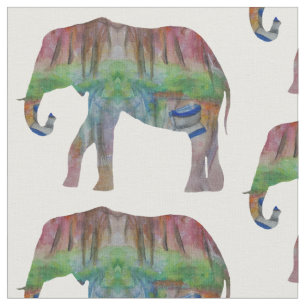 Elephant Watercolor Art Stoff