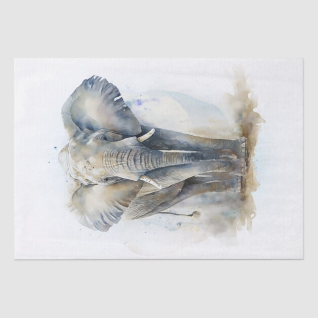 Elephant Watercolor Seidenpapier (Vorderseite)