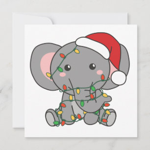 Elephant Weihnachten Wintertiere Elefanten Einladu Einladung