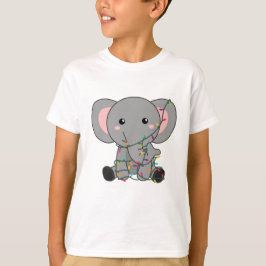 Elephant Weihnachtsschnee Wintertiere Elefanten T-Shirt