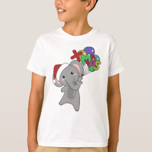 Elephant Weihnachtsschnee Wintertiere Elefanten T-Shirt